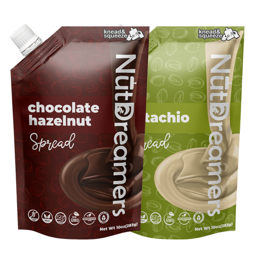 Best Seller Nut Butter Duo | Chocolate Hazelnut & Pistachio Spread – No Sugar Added, Palm Oil Free, Gourmet Breakfast Spread
