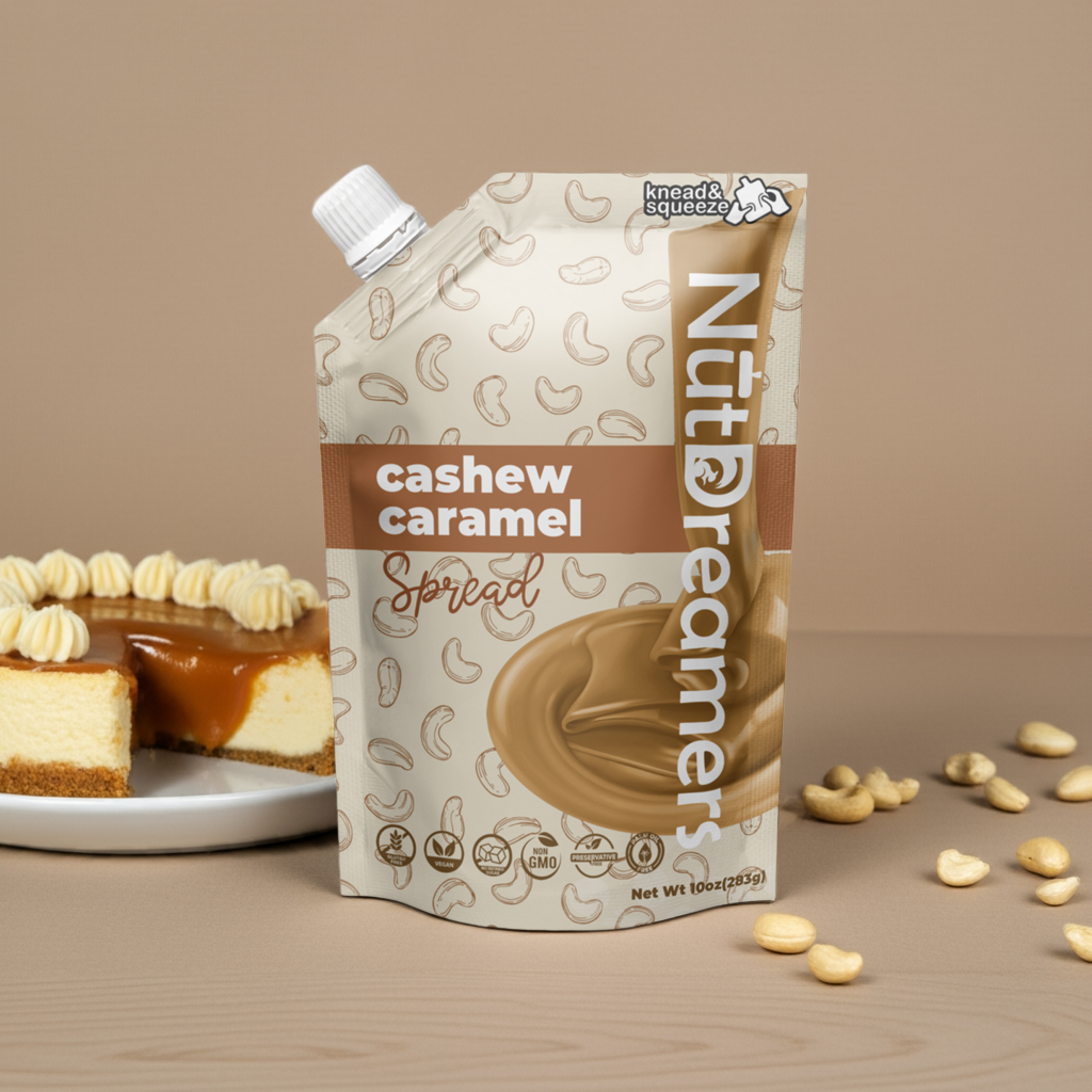 Golden Duo | Pistachio Spread + Cashew Caramel Spread – No Sugar Added, Palm Oil Free, Gourmet Nut Butter Bundle