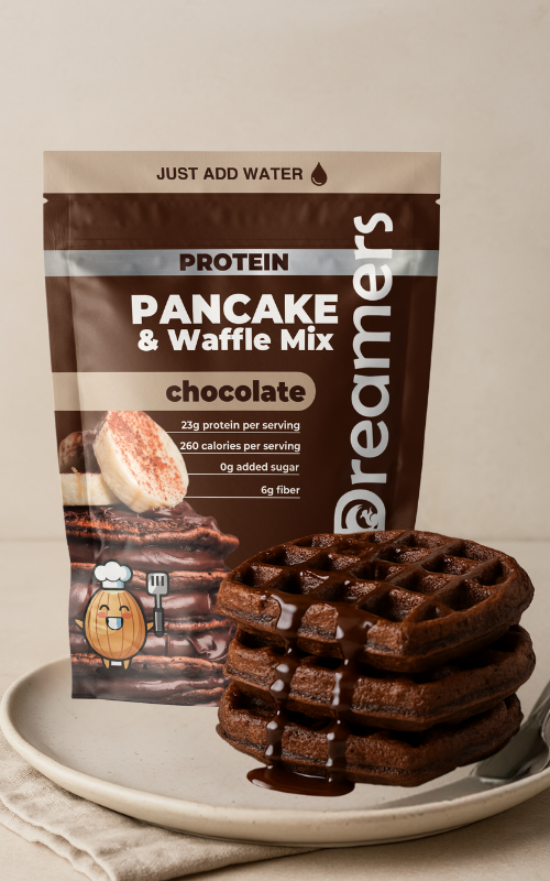 Chocolate Protein Pancake & Waffle Mix – High Protein, No Added Sugar | Nut Dreamers