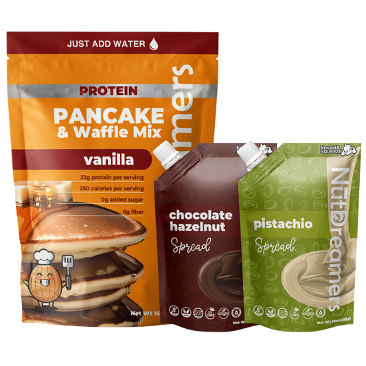 Morning Favorites Bundle | Vanilla Pancake Mix + Chocolate Hazelnut & Pistachio Spread – Clean Ingredients, No Sugar Added