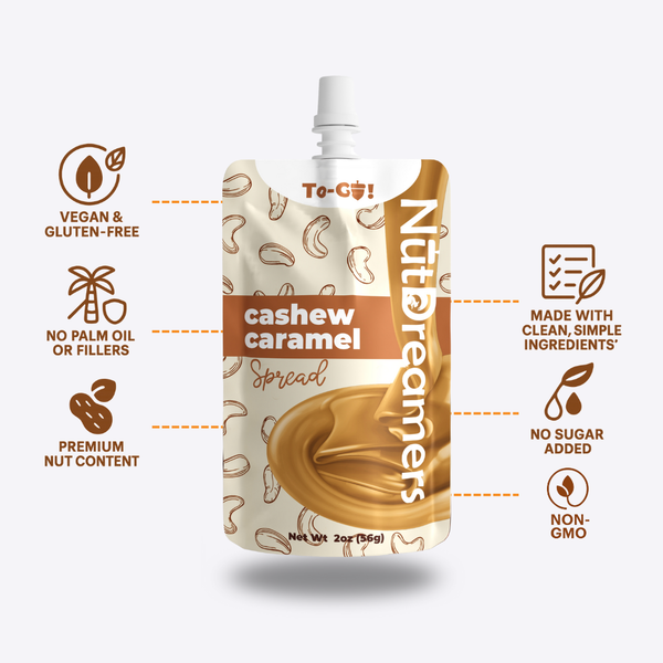 Cashew Caramel To‑Go (2 oz pouch) - 6 Pack